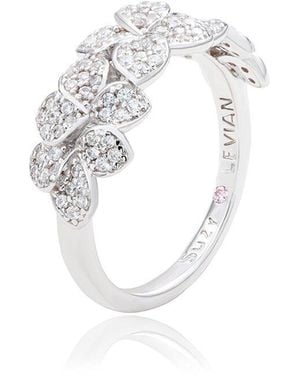 Suzy Levian Silver Cz Ring - White