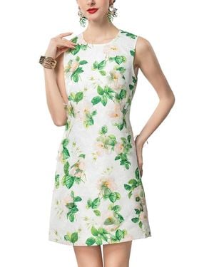 BURRYCO Printed Short Sleeve Mini Dress - Green