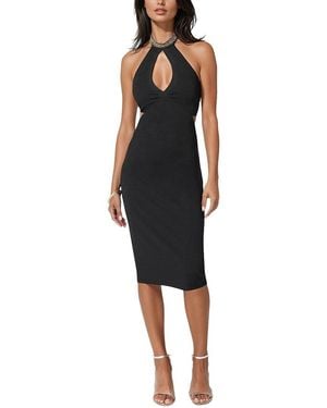 Bebe Cutout Choker Neck Midi Dress - Black