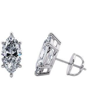 Lab Grown Diamonds 14K 3.00 Ct. Tw. Lab-Grown Diamond Earrings - Metallic