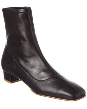 BY FAR Este Leather Bootie - Black
