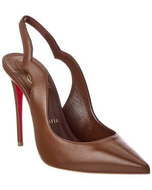 Christian Louboutin 100 Leather Slingback Pump - Brown