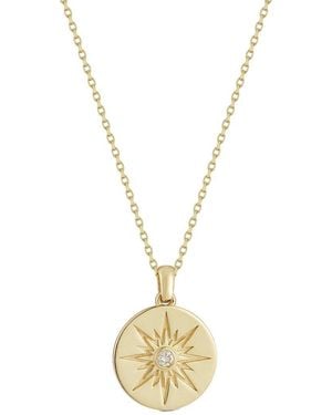 Ember Fine Jewelry 14K 0.02 Ct. Tw. Diamond Necklace - Metallic