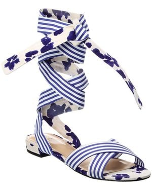 Cabi Tied Up Canvas Sandal - Blue