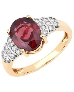 Diana M. Jewels Fine Jewellery 14k 2.87 Ct. Tw. Diamond & Garnet Ring - Pink