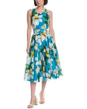 Samantha Sung Aster Midi Dress - Blue