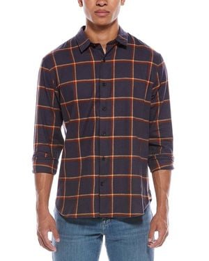 Vince Brushed Flannel Shirt - Blue