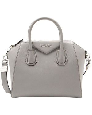 Givenchy Sugar Goatskin Antigona Small Satchel (authentic Pre-loved) - Gray