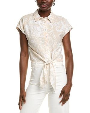 Ellen Tracy Linen-blend Shirt - White