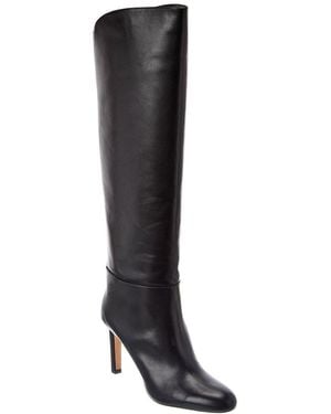 Jimmy Choo Karter 85 Leather Knee-High Boot - Black