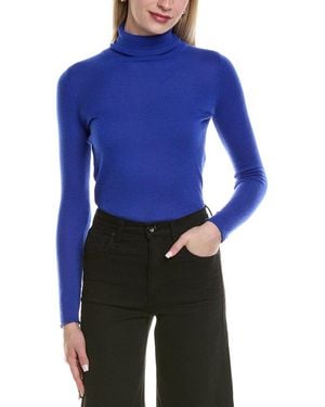 Sofiacashmere Turtleneck Wool & Cashmere-Blend Sweater - Blue