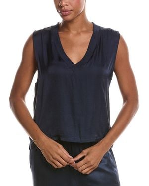 PERFECTWHITETEE Celina Satin Muscle T-shirt - Blue