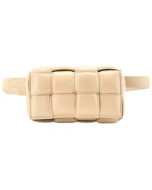 Bottega Veneta Beige Padded Intrecciato Sheep Leather Cassette Belt Bag (authentic Pre-loved) - Natural