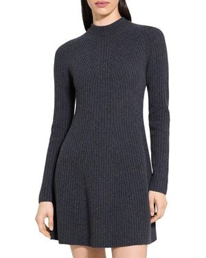Theory Traveling Rib Wool & Cashmere-Blend Dress - Blue