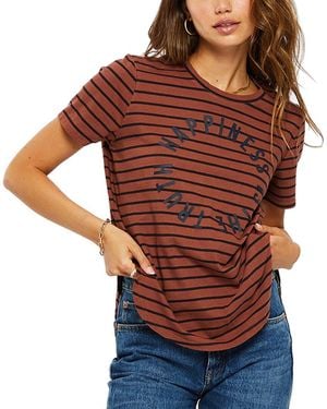 Sol Angeles Mini Stripe Happiness T-Shirt - Red