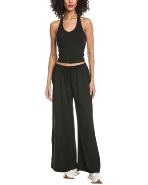 Marion 2Pc Lounge Tank Top & Pant Set - Black