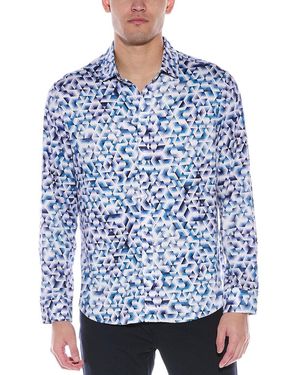 Robert Graham Malvey Classic Fit Knit Shirt - Blue