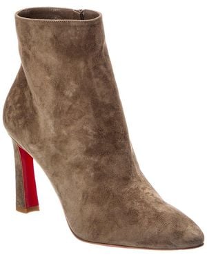 Christian Louboutin Suede Bootie - Brown