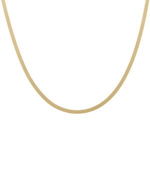 Italian Gold 10K 2.15Mm Herringbone Necklace - Metallic