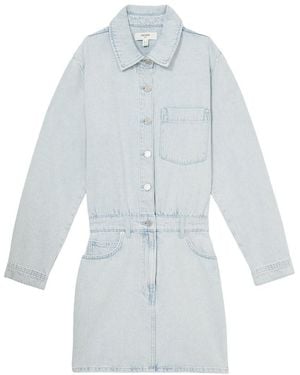 Reiss Vienna Short Denim Dress - Blue