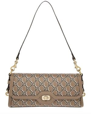Gucci Gg Luce Canvas & Leather Shoulder Bag - Metallic