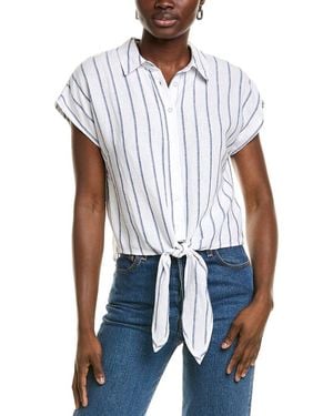 Ellen Tracy Linen-blend Shirt - White