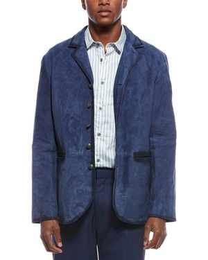 John Varvatos Ward Suede Blazer - Blue