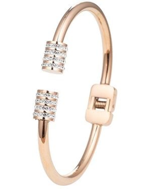 Eye Candy LA Eye Candy Los Angeles The Luxe Collection Titanium Cz Makayla Cuff Bracelet - White