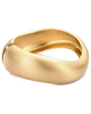 Adornia Plated Organic Chunky Bangle Bracelet - Metallic