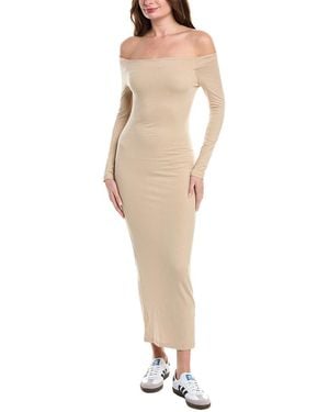 James Perse Off-The-Shoulder Dress - Natural