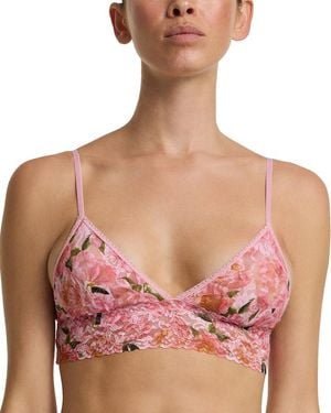 Hanky Panky Signature Lace Triangle Bralette - Pink