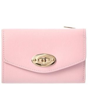 Mulberry Darley Folded Multi-Card Leather Wallet - Pink