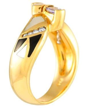 Gemstones 14K 0.65 Ct. Tw. Diamond & Tanzanite Ring - Metallic