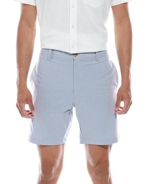 Tailorbyrd Ripstop Grid Melange Performance Short - Blue