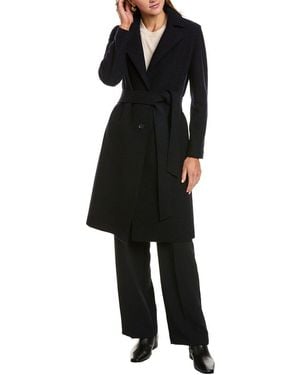 Cinzia Rocca Long Wool Trench Coat - Black