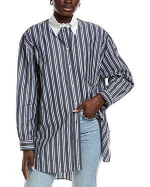 Sandro Mini Shirtdress - Blue