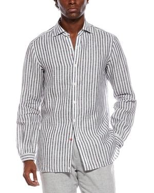 Isaia Linen Sport Shirt - Grey