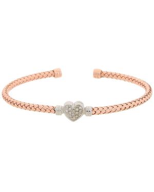 Meshmerise 18K Vermeil 0.1 Ct. Tw. Diamond Mesh Bangle - White