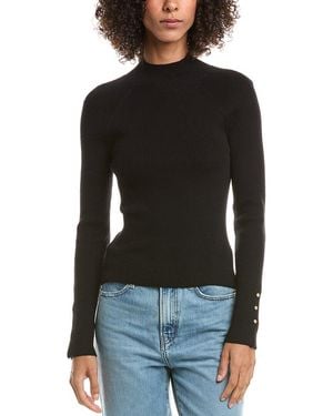 10 Crosby Derek Lam Kassandra Mock Neck Wool-Blend Jumper - Black