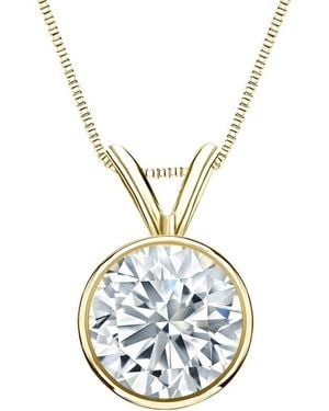 Sabrina Designs Lab Grown Diamonds 14K 1.50 Ct. Tw. Lab-Grown Diamond Solitaire Necklace - Metallic