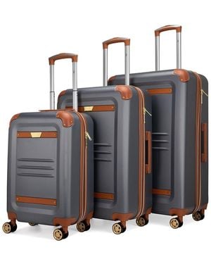 Vintage 19v69 Italia 3pc Expandable Spinner Luggage Set - Black