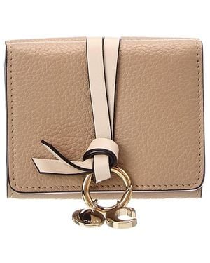 Chloé Mini Leather Wallet - Natural