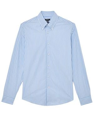 Reiss Guyton Stripe Button D Formal Shirt - Blue
