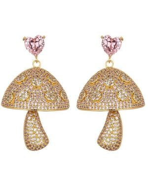 Eye Candy LA The Luxe Collection Cz Drop Earrings - Metallic