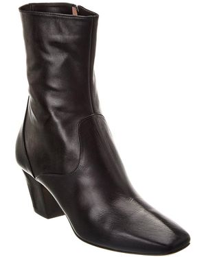 Alberta Ferretti Leather Bootie - Black