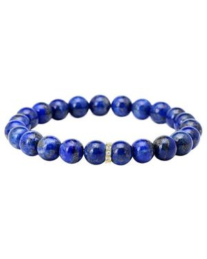 Liv Oliver 18k Plated Lapis Cz Bracelet - Blue