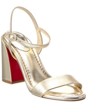 Christian Louboutin Miss Jane 85 Leather Sandal - Metallic