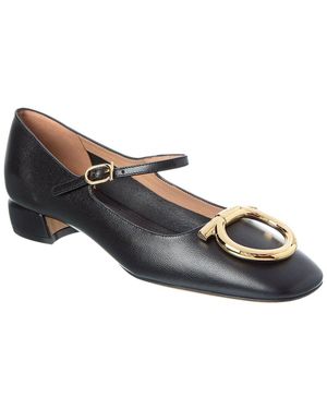 Ferragamo Marry Leather Pump - Black
