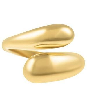 Adornia 14k Plated Tarnish Resistant Overlapping Ring - Metallic