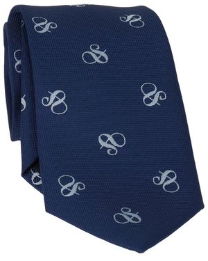 Scotch & Soda Contrast Ampersan Logo Tie - Blue